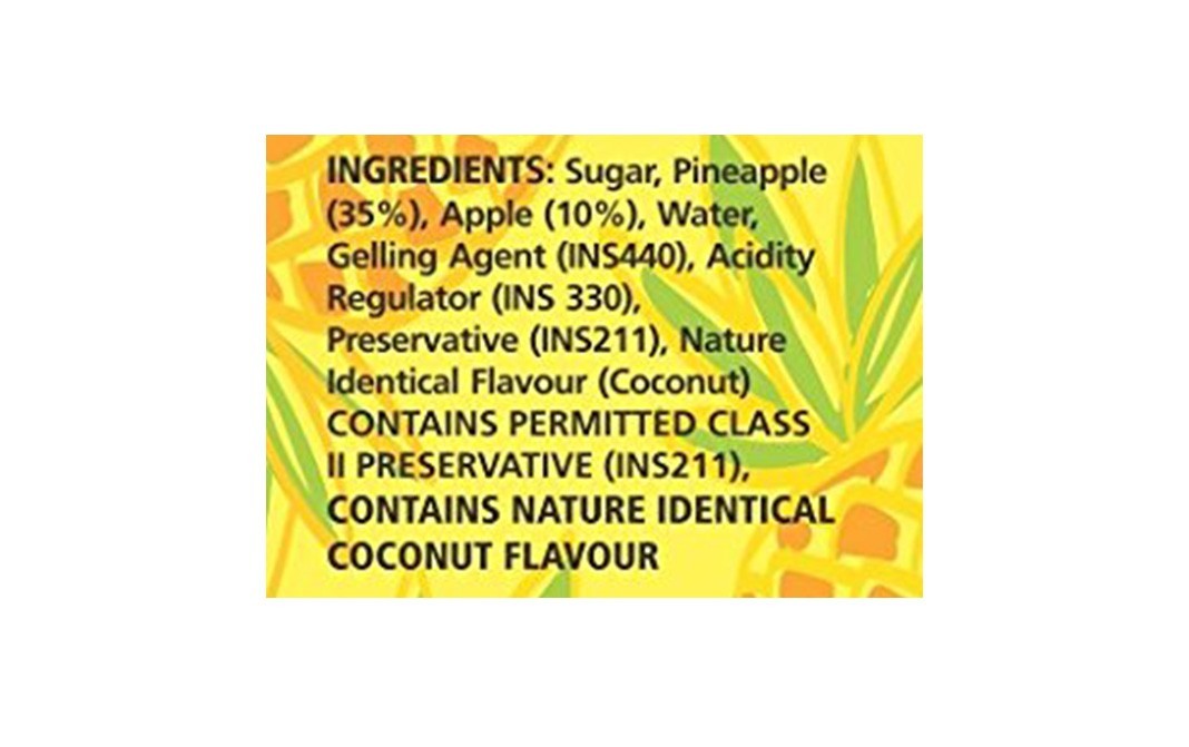 K's Kitchen Pineapple and Tender Coconut Conserve   Glass Jar  330 grams